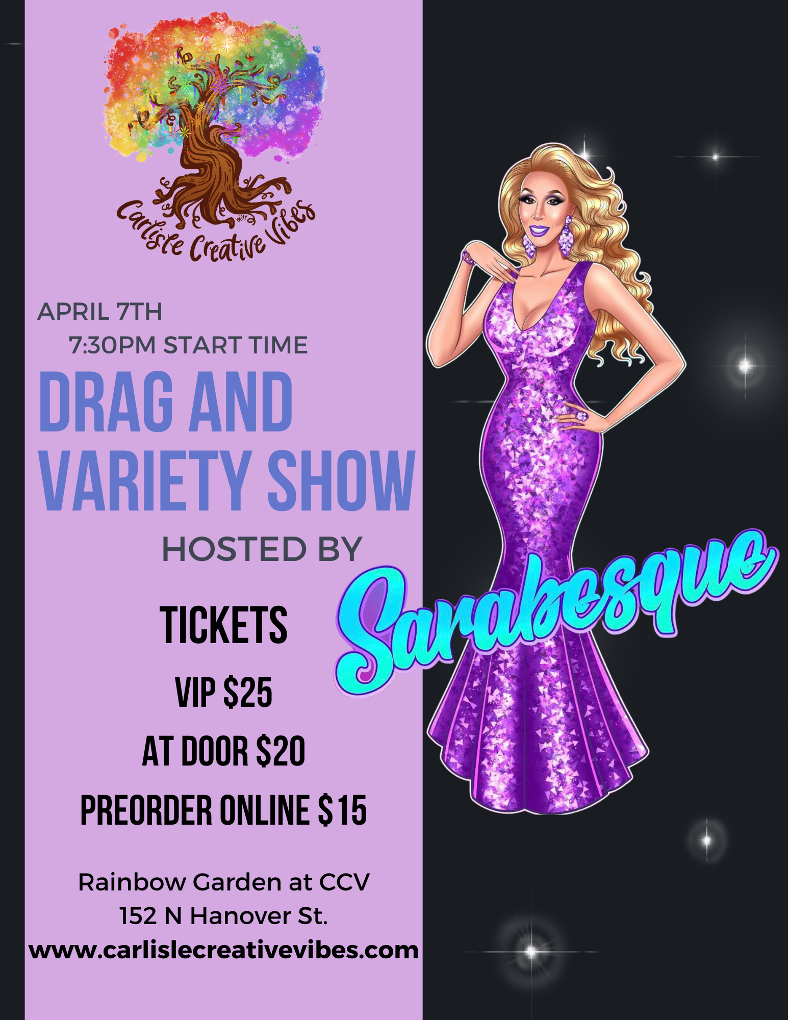 Drag & Variety Show at CCV Carlisle Creative Vibes